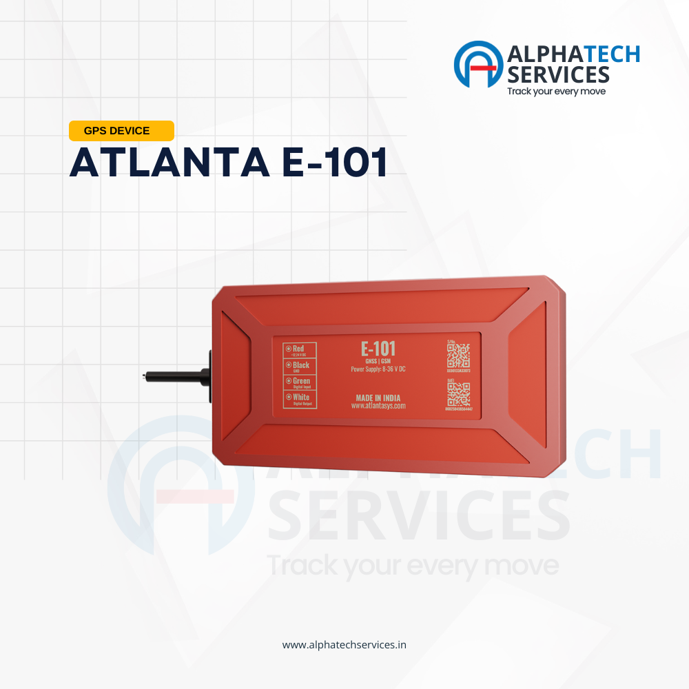 Atlanta E-101 GPS Tracker | GAGAN + GPS Multi-Satellite | Made in India | Alphatech Services