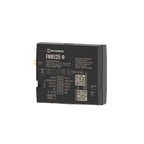 A black Tetronika FMB125 lithium-ion replacement battery for digital video cameras, shown from a three-quarters angle on a plain white background.